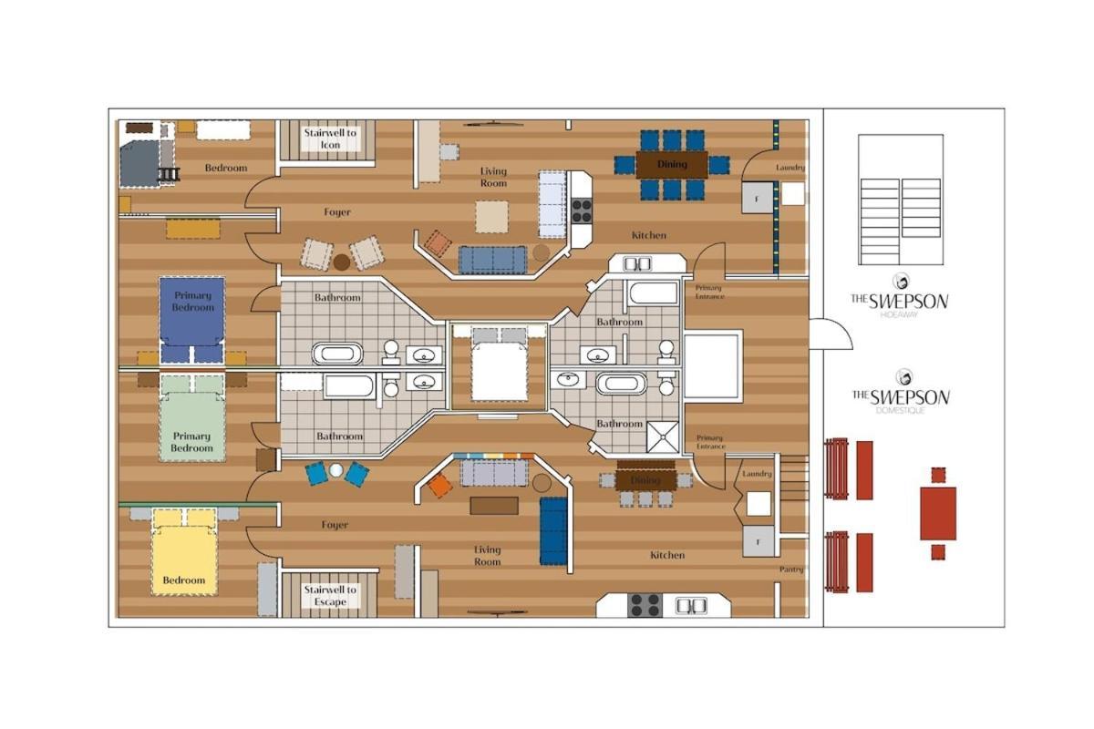 Sleep24 13beds 8br 6ba Swepson Retreat King *